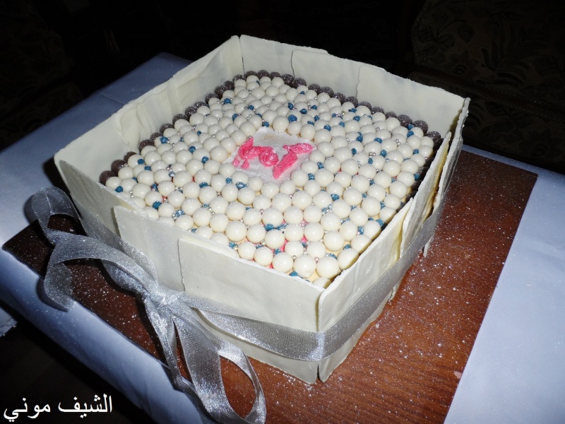 تورتة عيد الأم بالشوكولاته البيضاء والمالتيزرز من مطبخ الشيف موني 2710