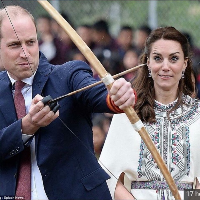 الامير ويليم و الأميره كيت يلعبون القوس و السهم  Image29
