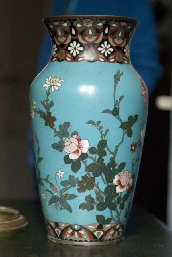vase japonais en émail cloisonné Meiji, fin XIXe Wac_1152