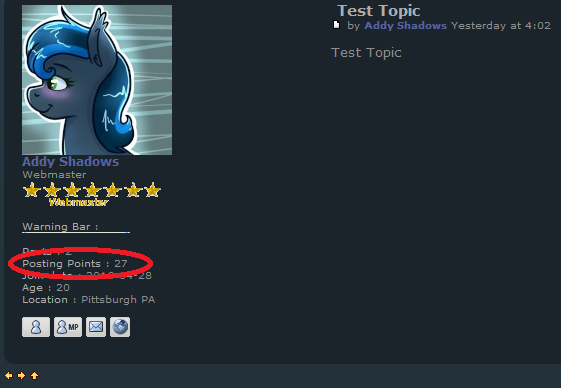 Forum Posting Points Rewards Postin10