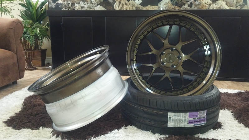 F.S.         3 pcs GMR RS-1 wheels..Bronze! 20160413