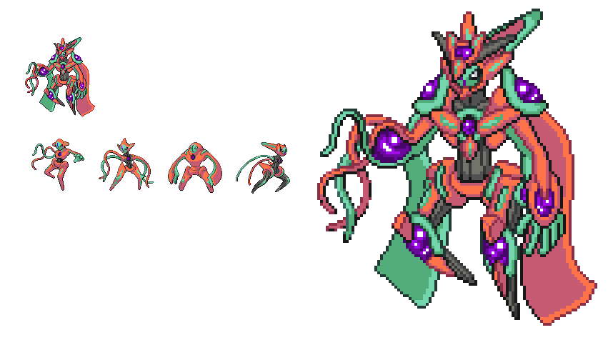 sprite - All Forms of Deoxys Fusion Sprite Deoxys10