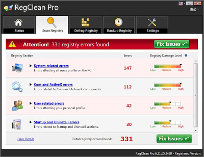 تحميل برنامج RegClean Pro 6.2 مجانا لاصلاح اخطاء الريجستري وتسريع الجهاز 310