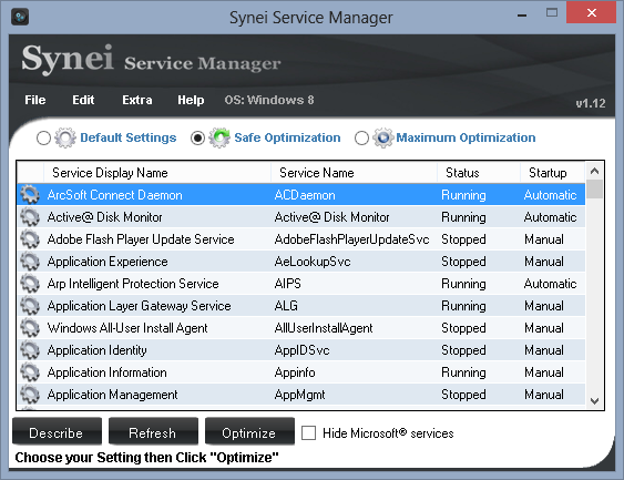 تحميل برنامج تسريع الويندوز Synei Service Manager مجانا Synei10