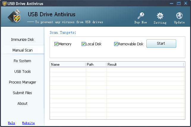 برنامج USB Drive Antivirus لحذف فيروسات الفلاشات Usb-dr10