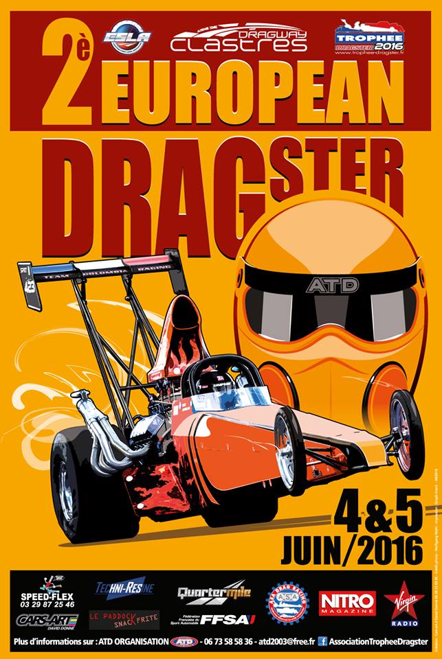 Clastres Dragway, 2e European Dragster, 4 & 5 juin 2016 Affich17