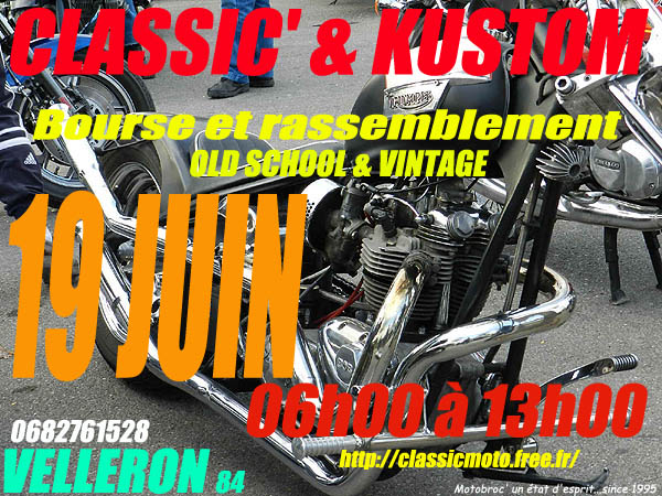 Velleron (84) Classic Moto, Auto & Kustom, 19 juin 2016 Affich37
