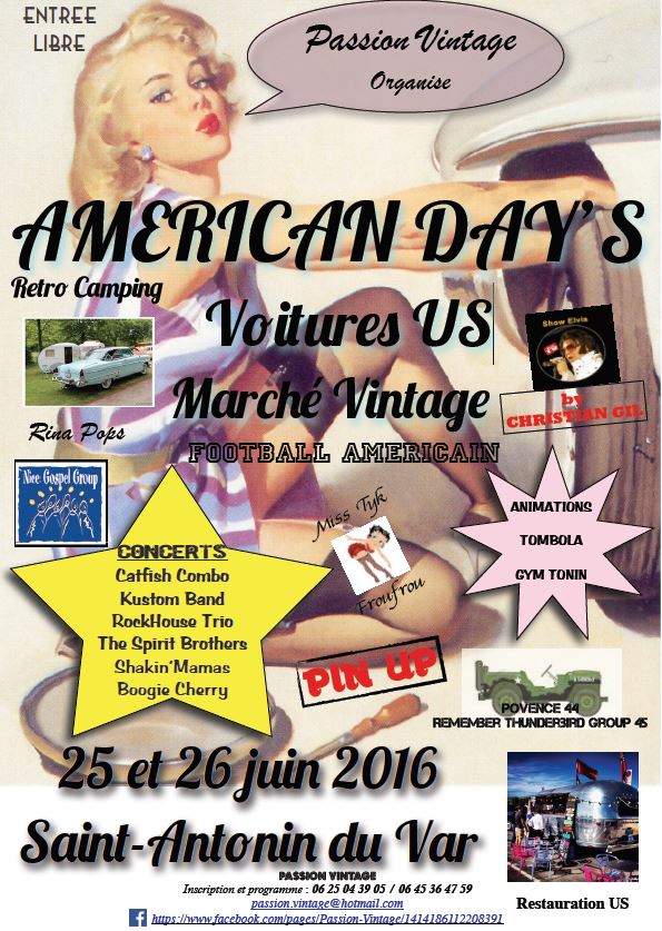 Saint Antonin du Var (83), American Day's, 25 & 26 juin 2016 Affich39