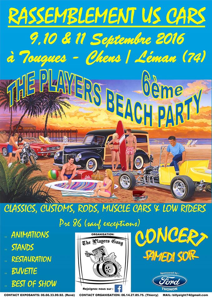 Chens/Léman (74), The Players Beach Party, 9/10/11 septembre Affich45