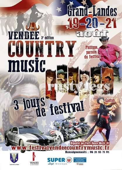 Grand Landes (85), Vendée Country Music, 19, 20 & 21/08 2016 Affich53