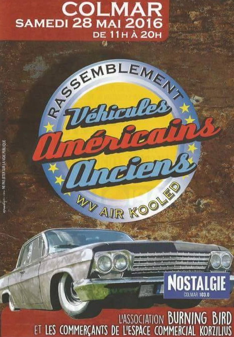 Colmar (68), Véhicules Américains Anciens, 28 May 2016 Affich59