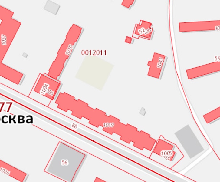 Наш жилой комплекс на публичной кадастровой карте Росреестра 00810