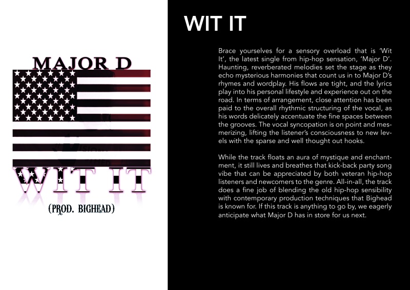 Major D "WIT IT" Prod. By BigHead @IamMajorD Major_10