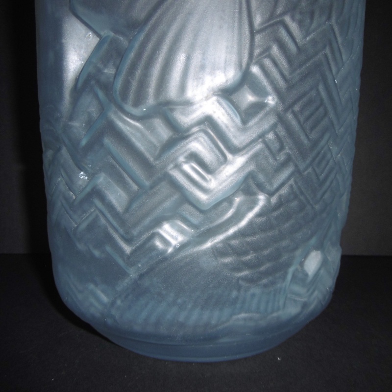 Art Deco 1920-30's Frosted glass Vase..Unusual shape-Chinese Lantern P1170627