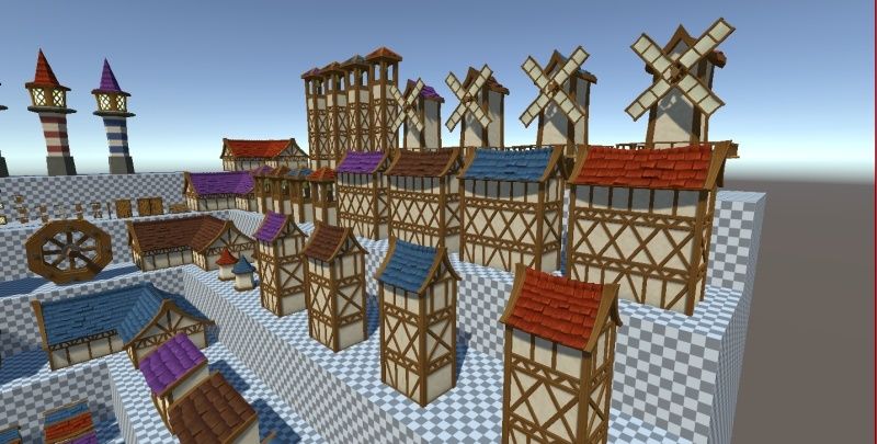 Hand-Painted Village Pack -- 315 Modular Assets -- Image Heavy! 810