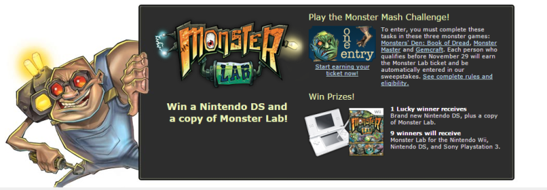 Win a Nintendo DS and  ticket of Monster Lab! Captur10