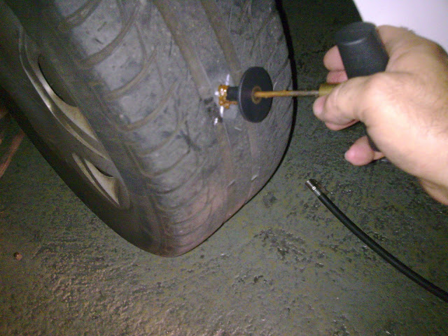  Reparación definitiva de neumático pinchado sin desmontar la rueda, fácil de reparar por uno mismo. 2410