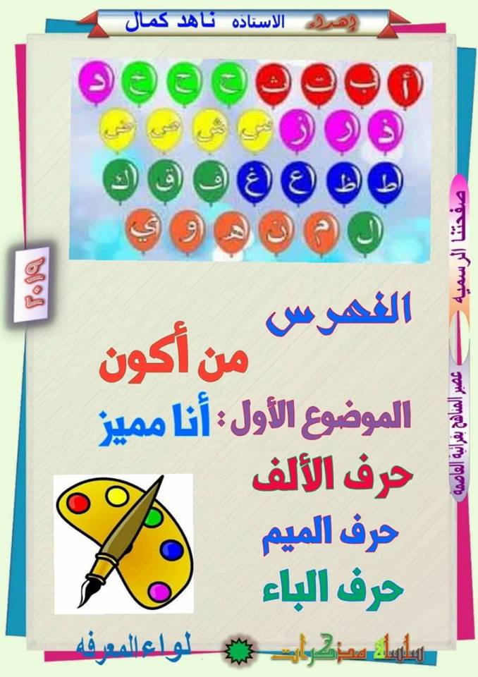 مذكرة لواء المعرفة لغة عربية للصف الأول الإبتدائى ترم أول2019 الجزء الأول 42269510