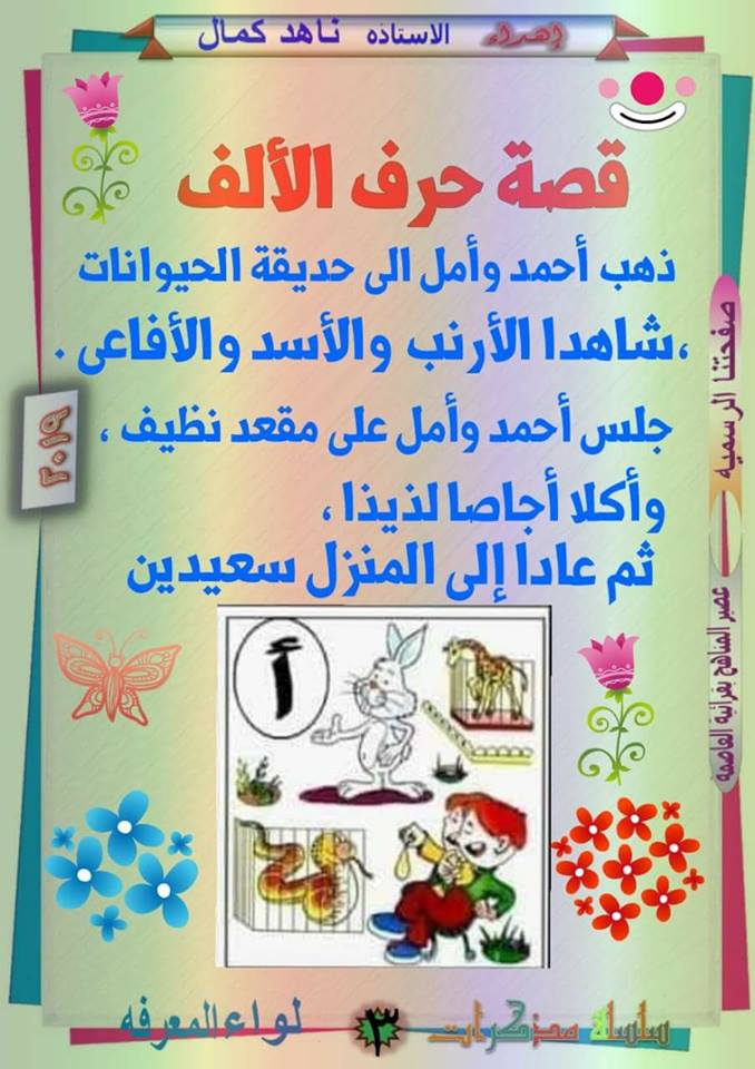 مذكرة لواء المعرفة لغة عربية للصف الأول الإبتدائى ترم أول2019 الجزء الأول 42274510