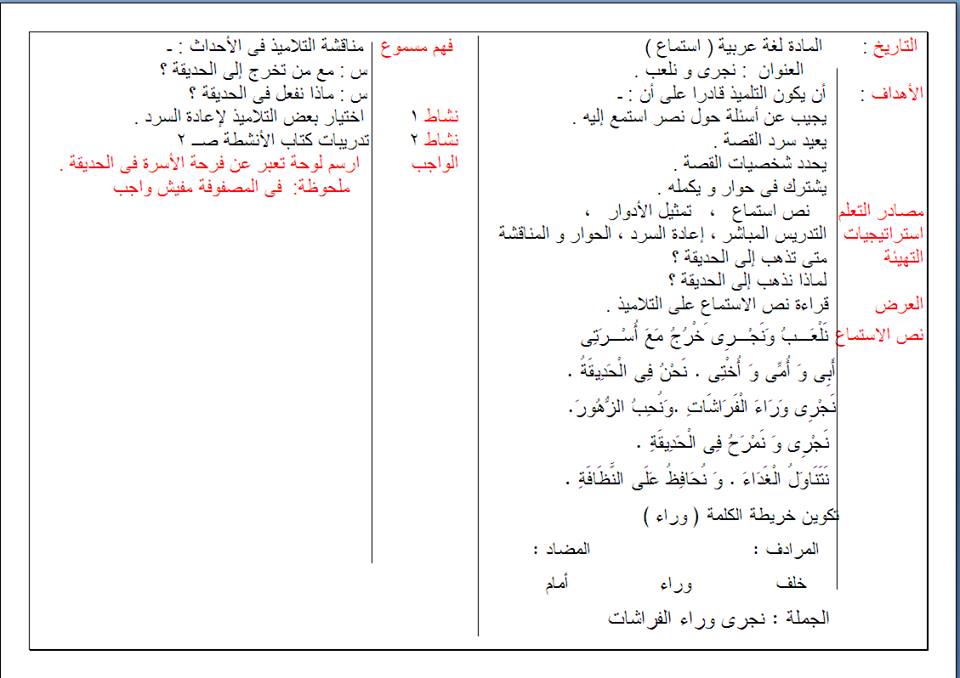 تصميم مصفوفة اللغة العربية للصفين الثانى و الثالث الإبتدائى مع نماذج التحضير حسب تعديلات2019 42303410