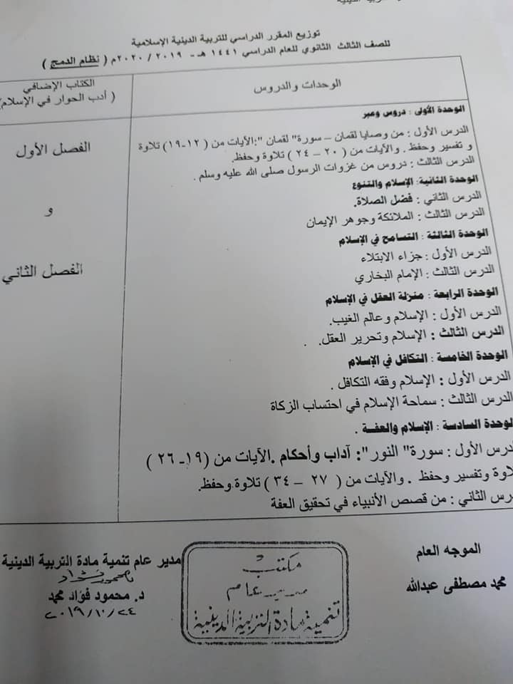 الاجزاء المحذوفة من مناهج الصف الثالث الثانوى للعام الدراسى 2019 / 2020 Ayia_122