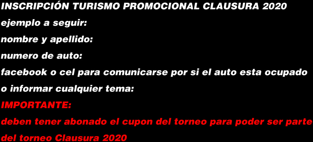 INSCRIPCIONES TURISMO PROMOCIONAL CLAUSURA 2020 148