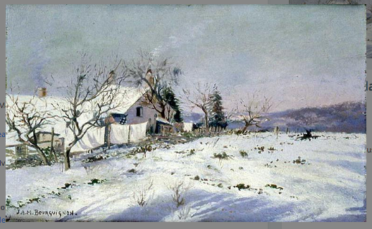 aquarelle signée Bourguignon  Bord de rivière avec lavandieres - Paray Capt1950