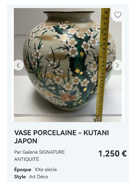 Vase japonais décor chrysanthème et iris Capt3821