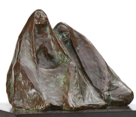 Mystérieuse sculpture bronze contemporain Capt4306