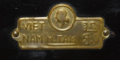 Tête de Vietnamienne en bronze Captu129