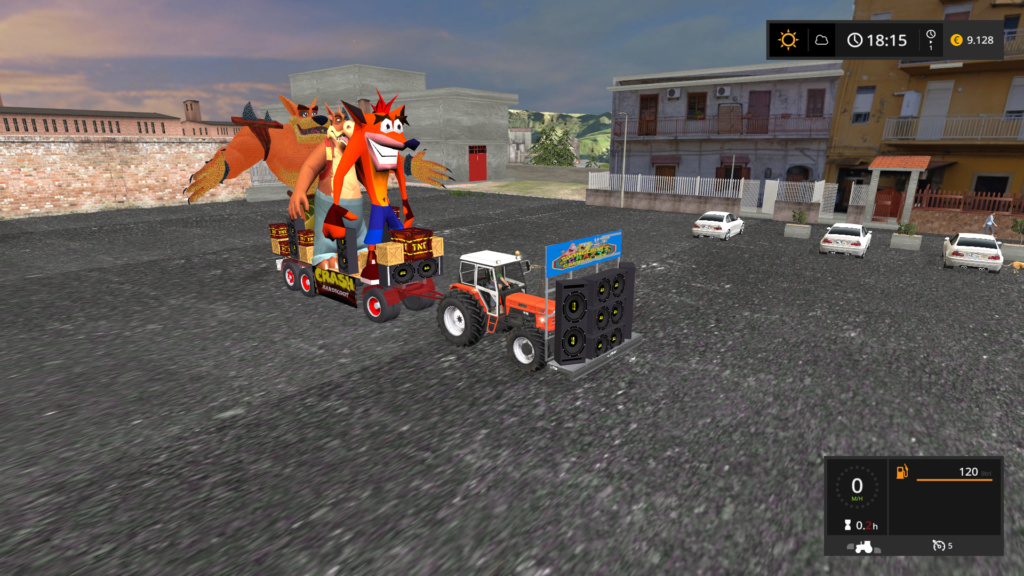  Carro allegoricocrash bandicoot  fs17 mod  Fsscr142