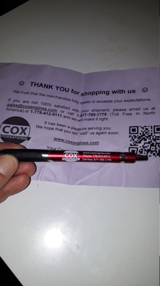 Thank you customer service - Cox International. Img-2239