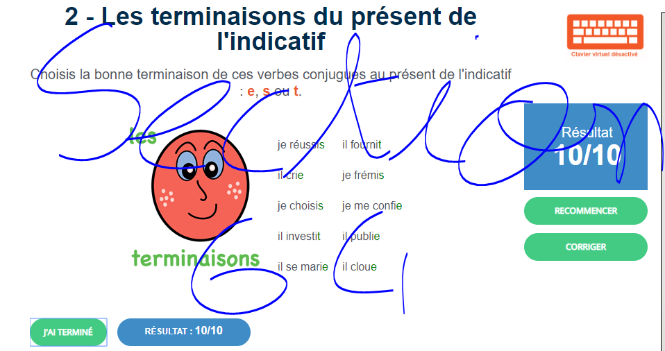 Le présent de l'indicatif (quiz au bas page 1) - Page 15 Captur45