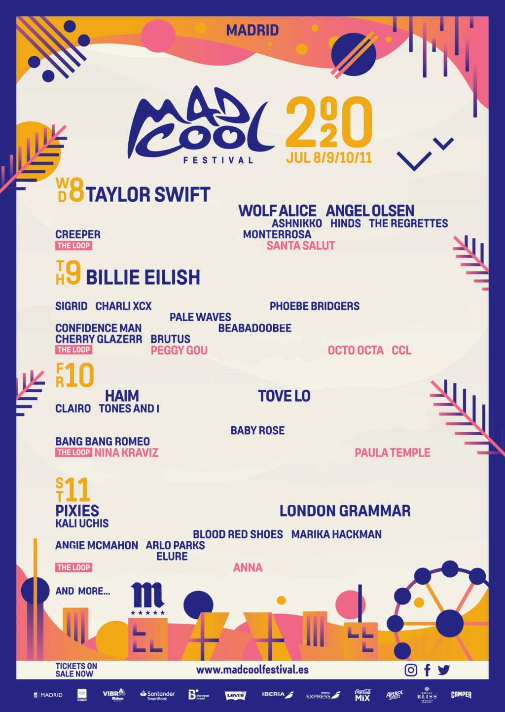 Mad Cool 2020 // Billie Eilish, Faith No More, Deftones, Anderson .Paak, Kali Uchis, Rex Orange County... Mc202011