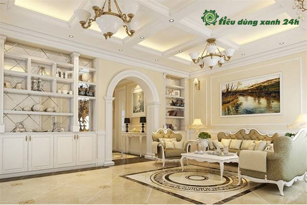 thiết - Thiết kế nội thất phòng khách theo phong cách Cổ Điển Noi-th11