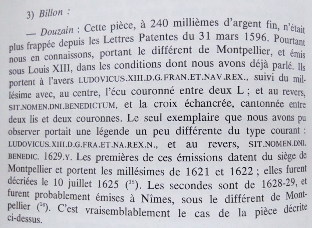 Identification des Différents d'un Douzain Louis XIII Huguenot Montpellier 1622 Contremarqué en 1640 16226312