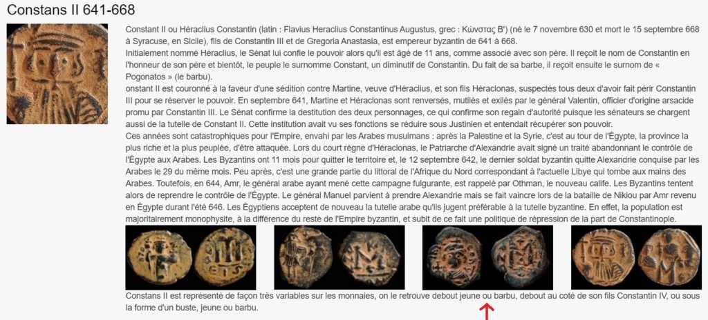  Follis Constans II, INPER CONST, ANA NEOS, Constantinople, Officine A, Réf. Sear 1004 Byzant10