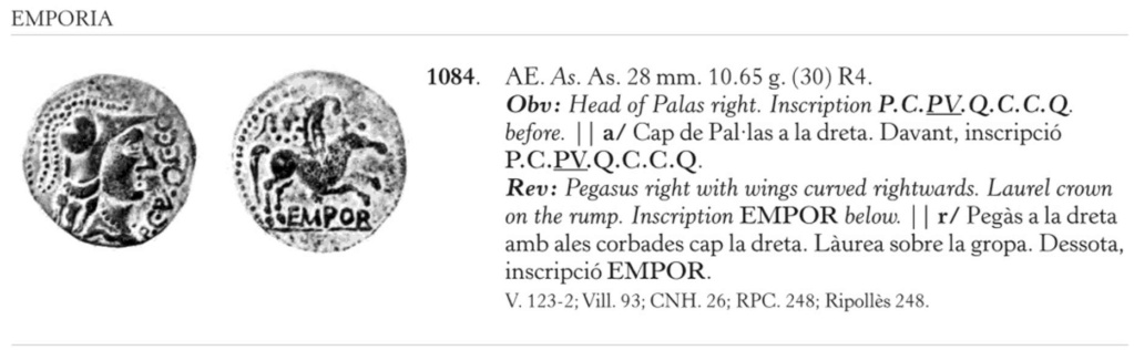 As au Pégase - Emporiae (Espagne) - RPC I 248 - à étudier... Empori12