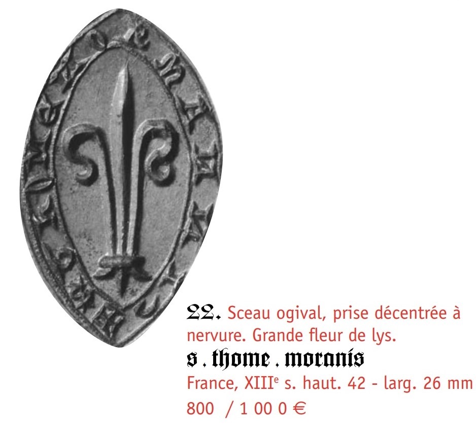 Empreinte de sceau "  S' THOME NORMANNI (ce qui signifie : sceau de Thomas Normand) " Sceau_10
