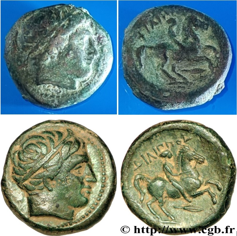 Bronze Coin of Philip II, Macedonia, 359 - 336 BC - SNG ANS de la série 850 Sng_an10
