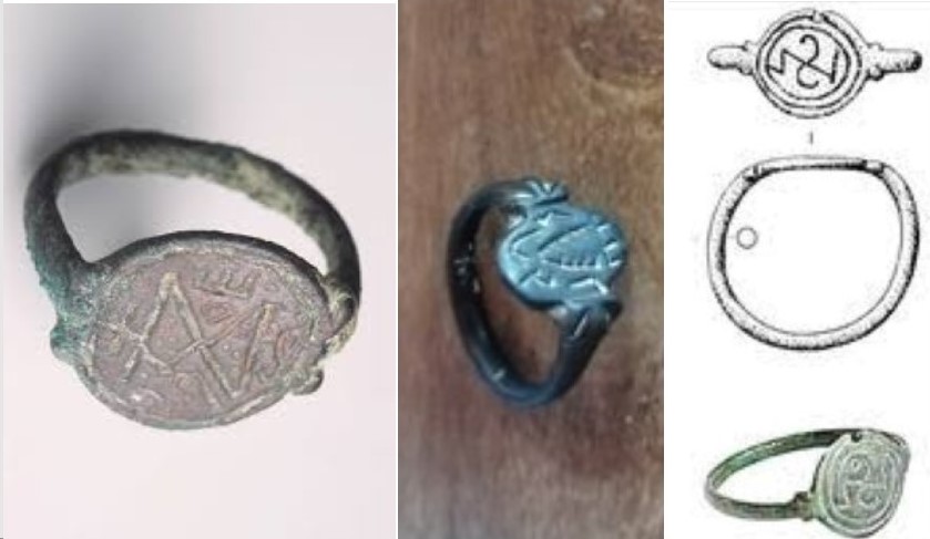 Possible intaille antique (pâte de verre) réemployée sur bague d'époque mérovingienne ? Trois10
