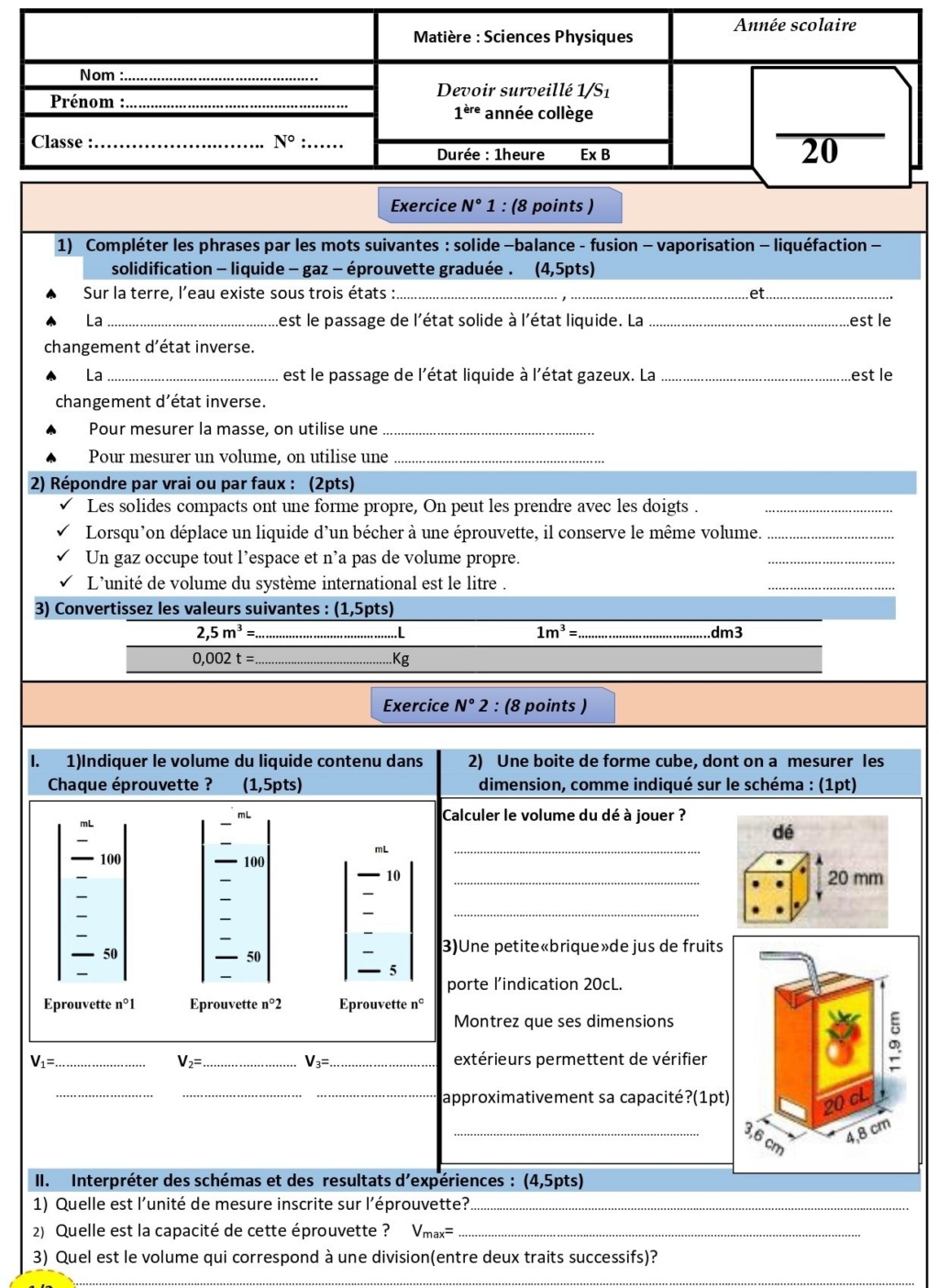 contrôle a domicile N°: 1  Devoir10