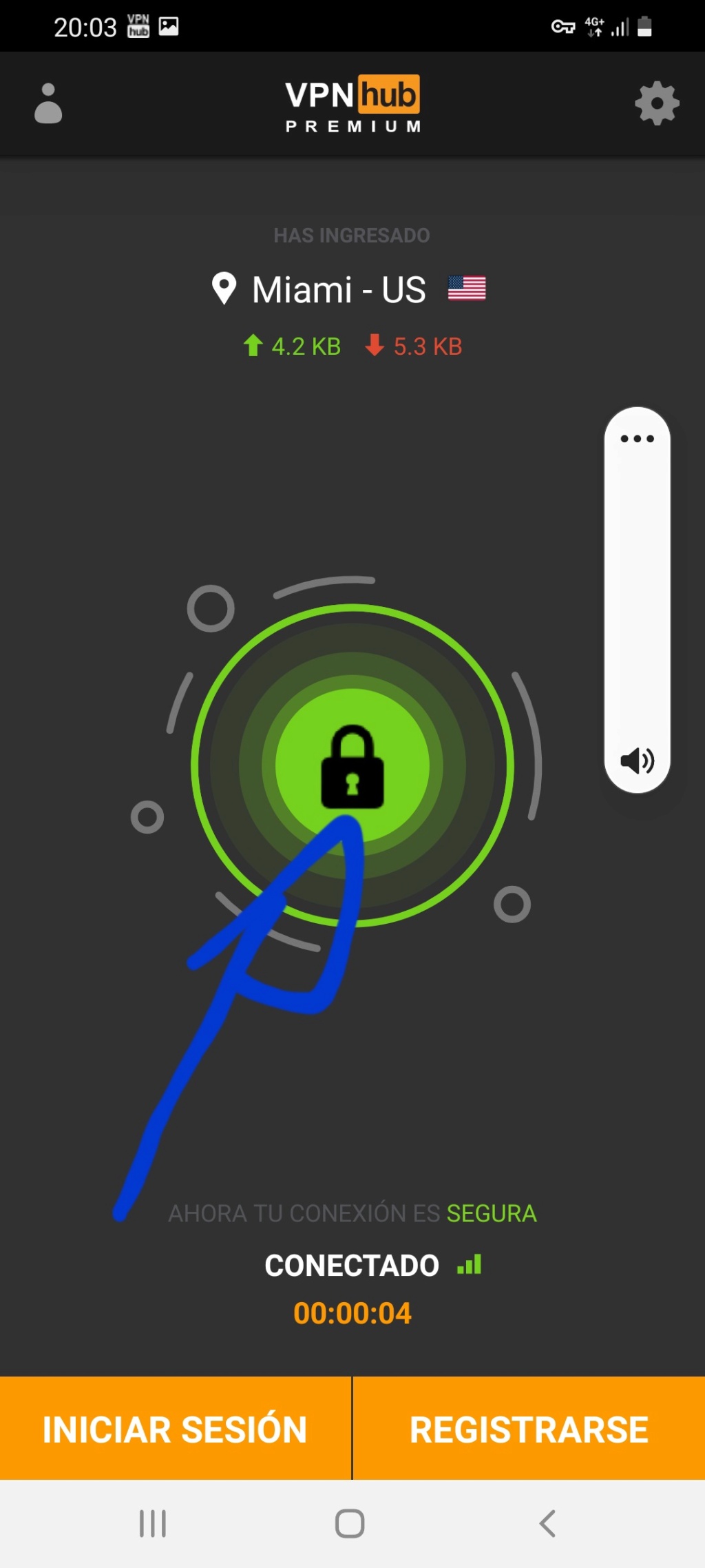 Conexión a Internet segura , con VPN Hub Screen19