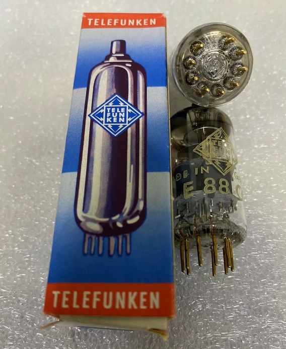 NOS Telefunken E88CC/6922 (Balanced Pair) USED Tfk10