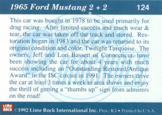 Mustang a la carte 65stan15