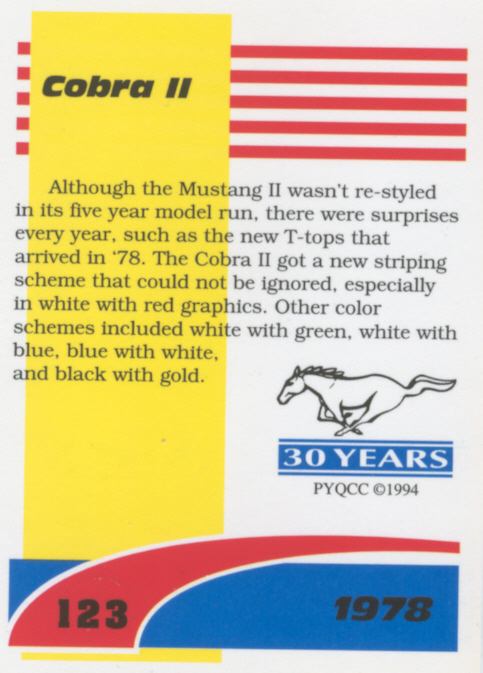 Mustang a la carte 78cobr11