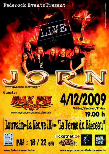 FEDEROCK EVENTS présente en concert Jorn10