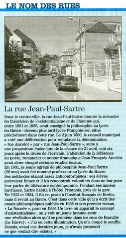 Le Havre - Rue Ancelot > Jean-Paul Sartre