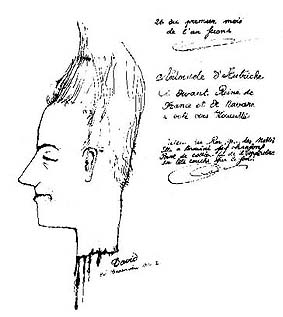 L'exécution de Marie-Antoinette le 16 octobre 1793, Marie-Antoinette conduite à l'échafaud David_11