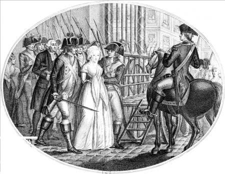 L'exécution de Marie-Antoinette le 16 octobre 1793, Marie-Antoinette conduite à l'échafaud Gravur10